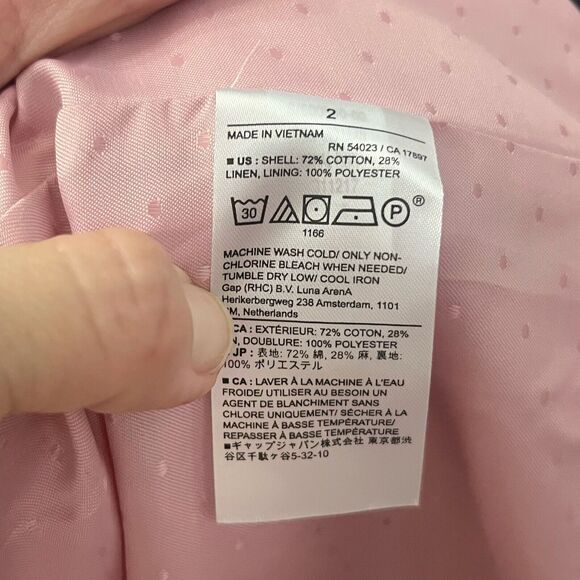 Banana Republic Long And Lean Blazer Pink Classic Preppy Minimalist Career - Picture 9 of 10